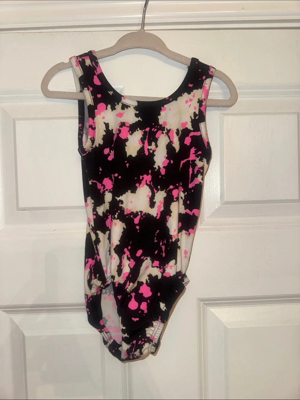 Pixielane Black, Pink & Cream Tie-Dye One-Piece Bodysuit